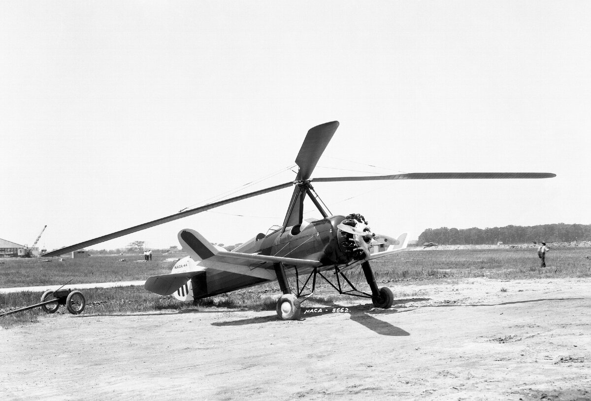 Самолет-вертолет , автожир autogiro испанца  Хуана де ла Сьерра 1919  год.