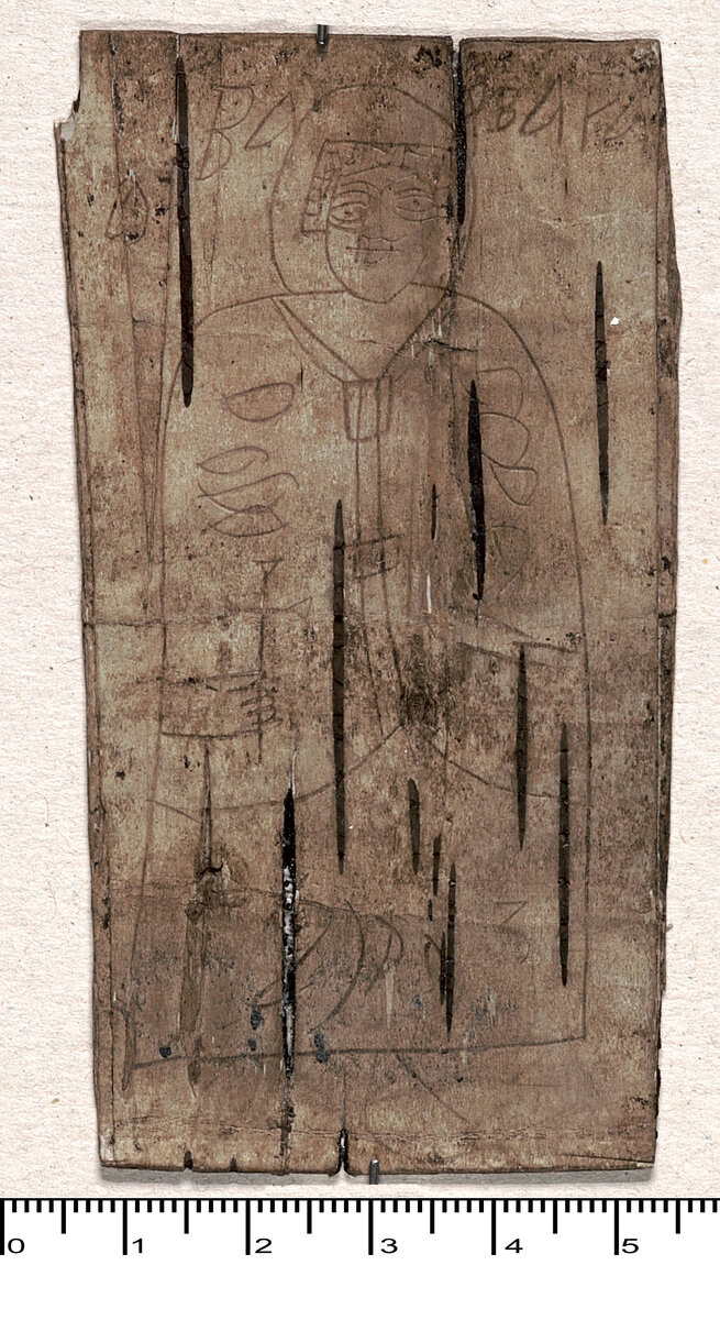 Грамота 915И Изображение святой Варвары. Источник http://gramoty.ru/birchbark/document/show/novgorod/915i/#&gid=1&pid=1