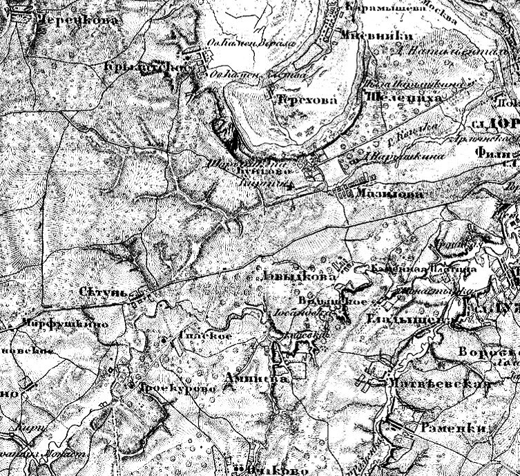 Давыдково на старой карте ( фото с сайта retromap.ru)

