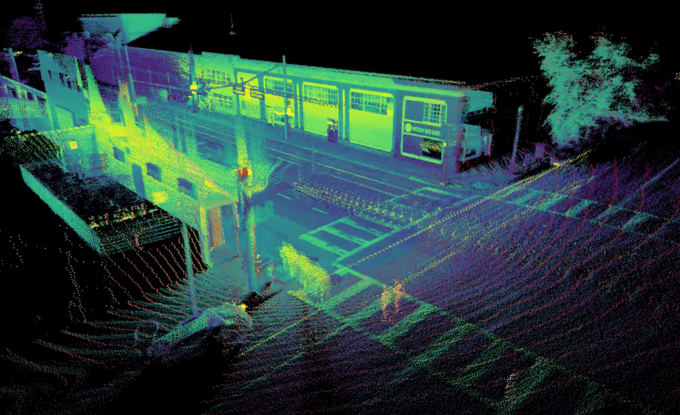 Изображение полученное с помощью Lidar OS-1