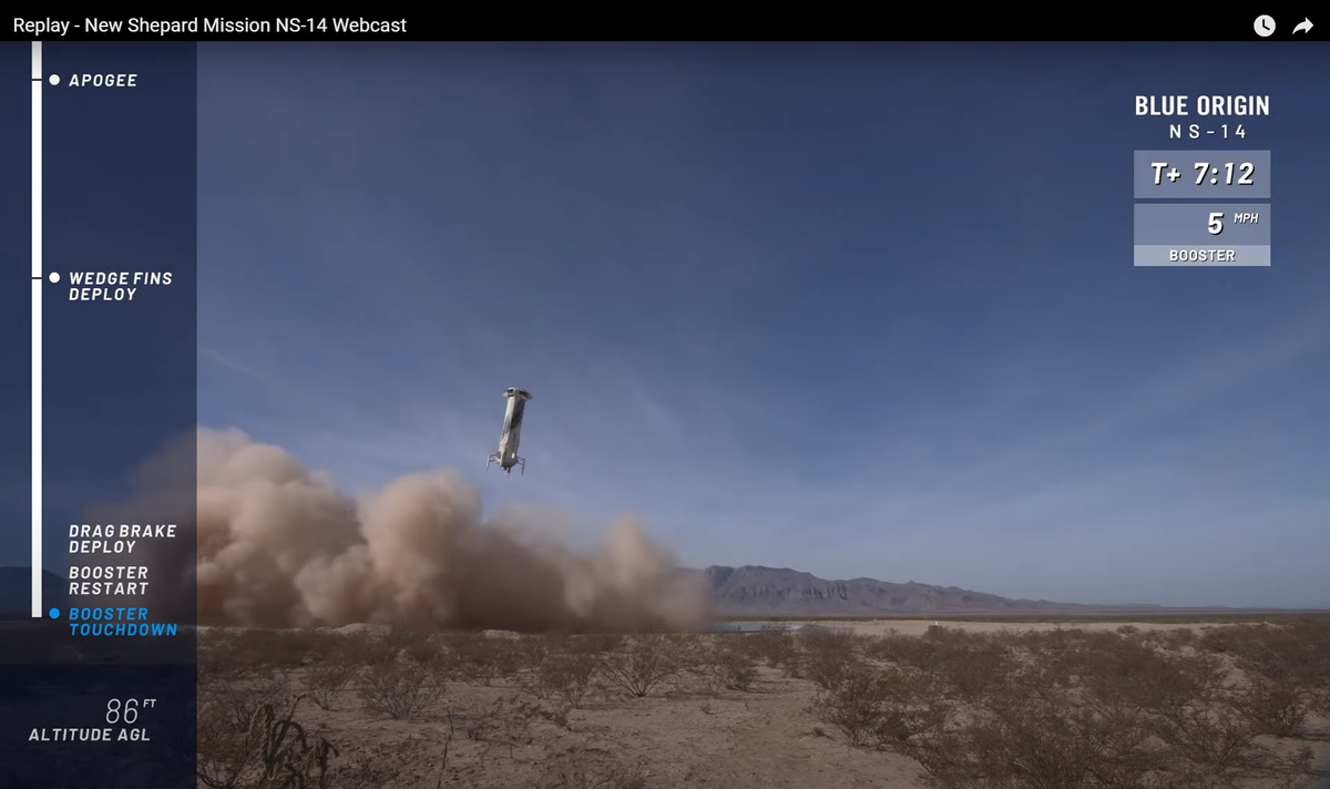 Космическая миссия NS-14 от основателя Amazon - Джеффа Безоса