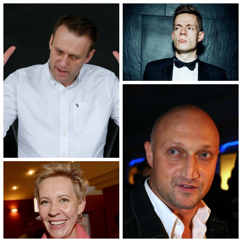 Коллаж автора. Источники: https://vadro.livejournal.com/1827076.html http://pochemuha.ru/pochemu-yurij-dud-populyaren https://vladtime.ru/shou_biznes/492190 https://argumenti.ru/showbiz/2018/06/577233
