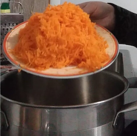 Морковь натертая на терке