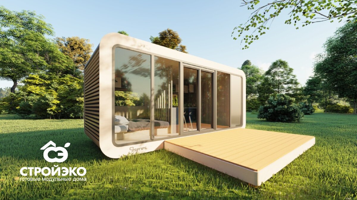 Модульный дом состоящий из одного блока