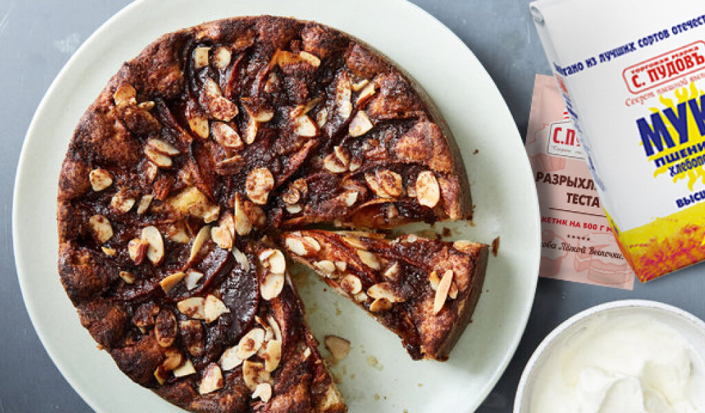 Для канала С.Пудовъ: Рецепт яблочной шарлотки по-норвежски  с миндалем и корицей.