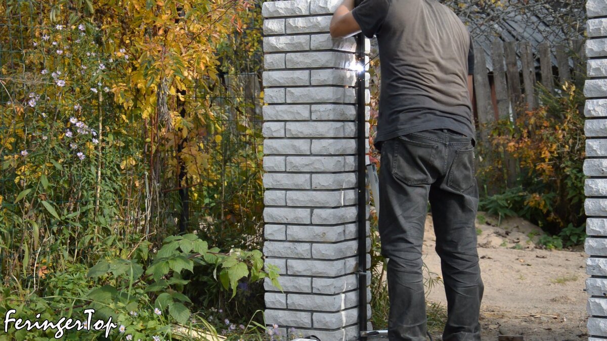 Закладные для ворот и калитки на кирпичные столбы