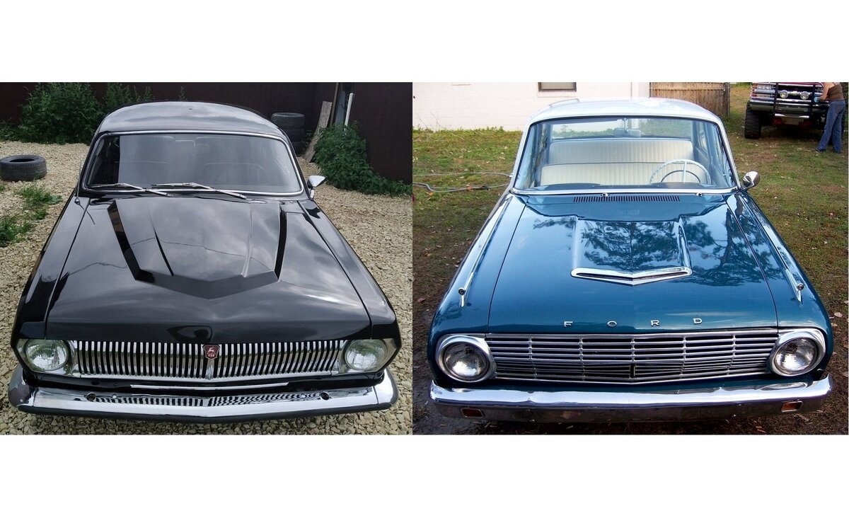 ГАЗ 24 Купе: с такого ракурса машину можно спутать с Ford Falcon1962