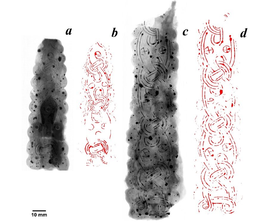 Орнамент под рентгеном и его прорисовка / Murasheva et al., 2021