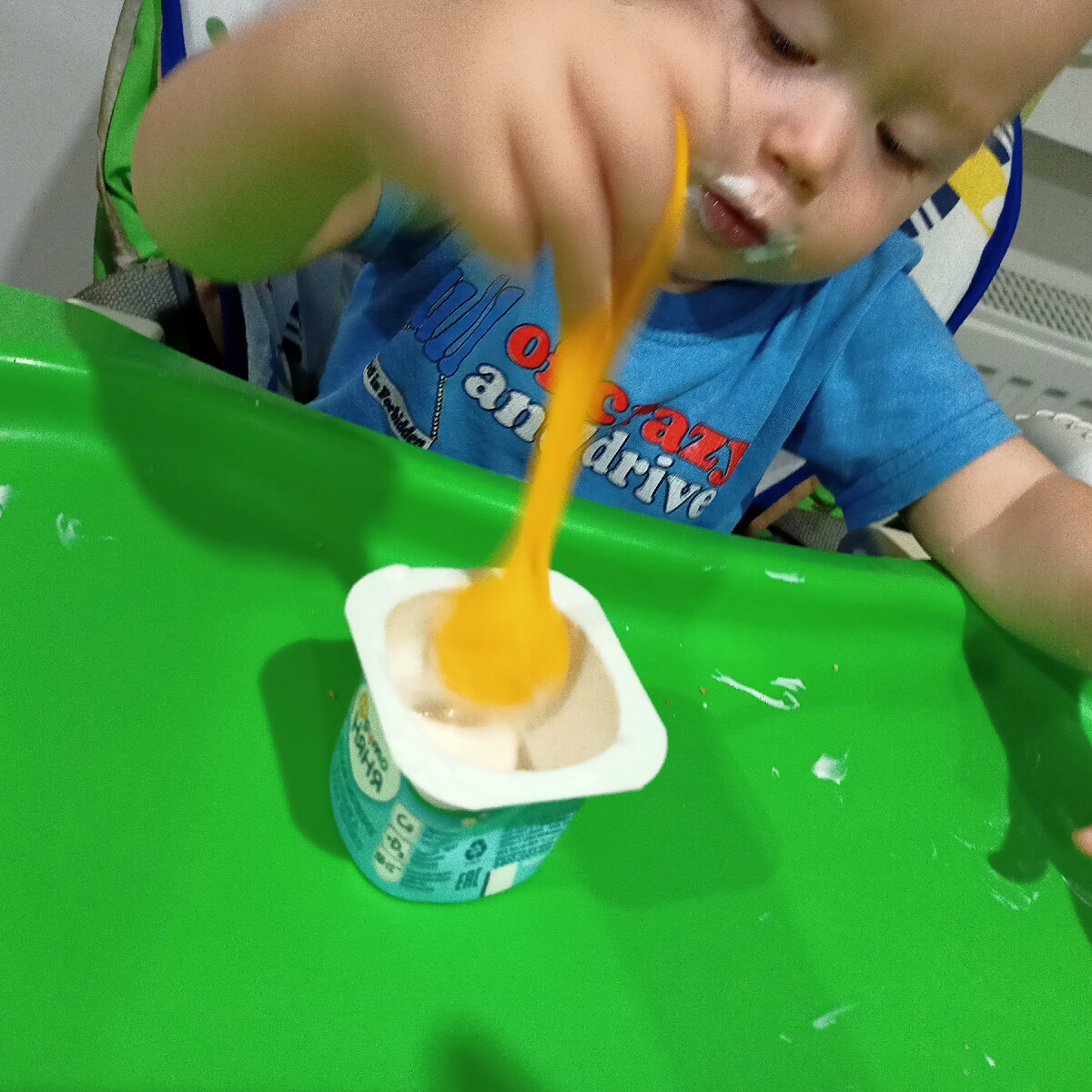 Тренируется на творожке, фото автора