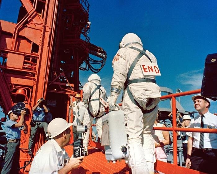 Ловелл и Олдрин Перед стартом "Джемини-12".