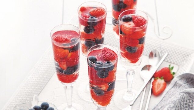 Желе "Ягоды в шампанском"