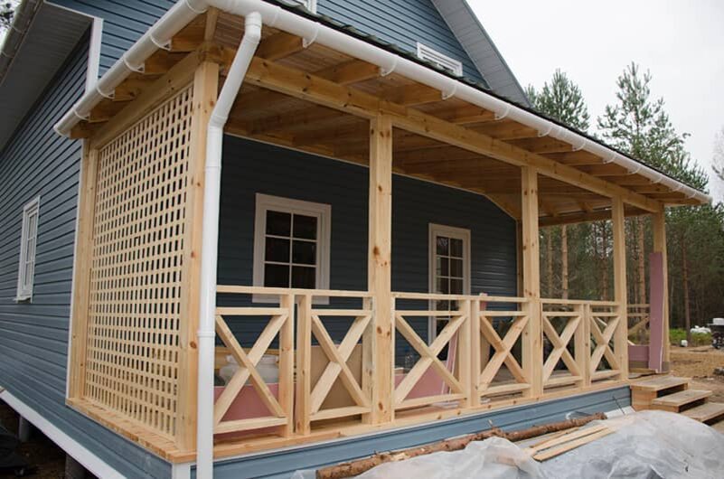 Как пристроить веранду или террасу к деревянному дому