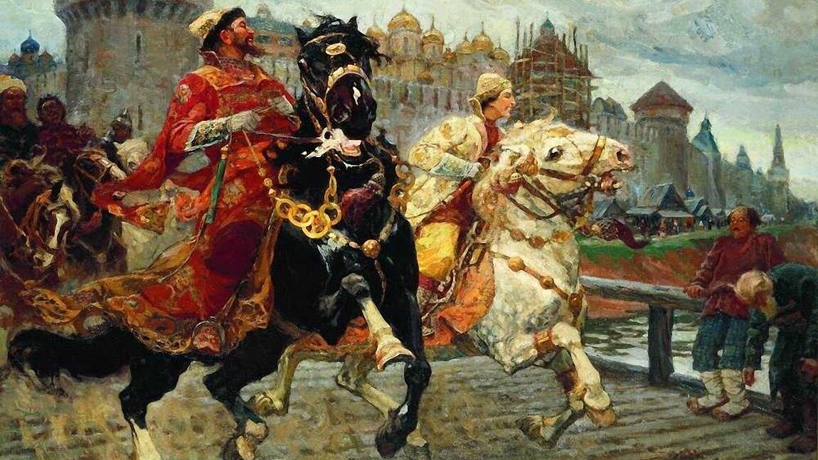 "Царевич Иван Иванович на прогулке" Художник Авилов Михаил Иванович