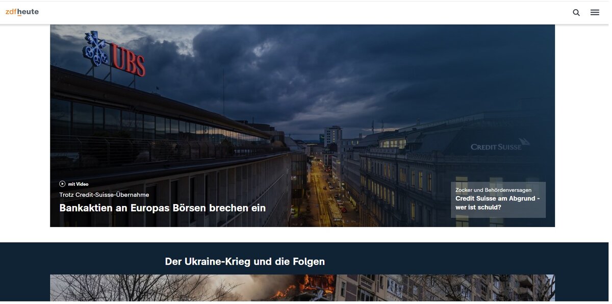 Скриншот amp.zdf.de