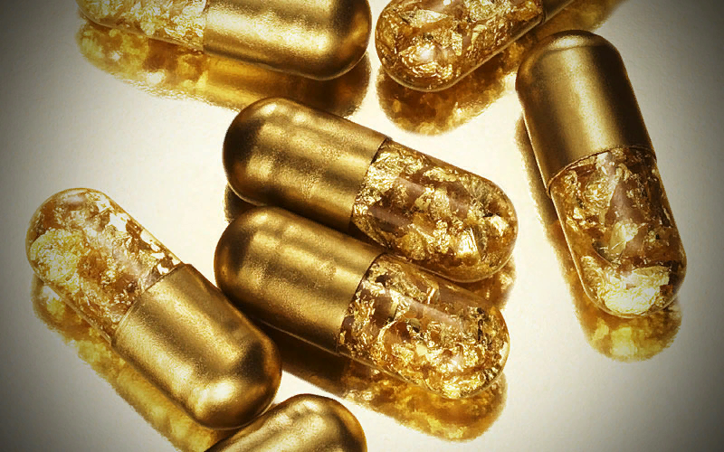 Вармейл в золотом. Золото в фармакологии. Золотая капсула. Золото в медицине. Лекарства с золотом.