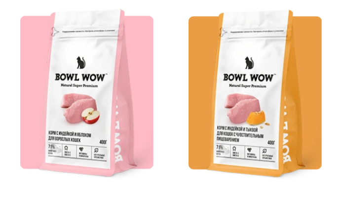 КОРМА BOWL WOW для взрослых кошек