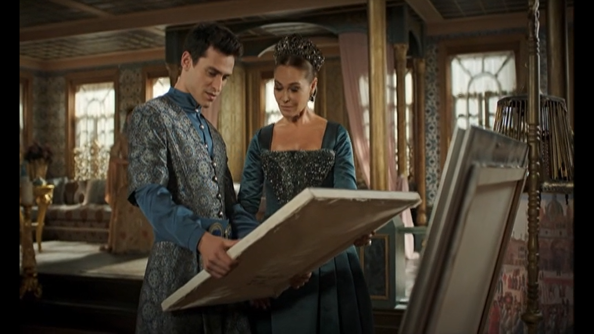 Сафие-султан дарит портрет девушки Ахмеду