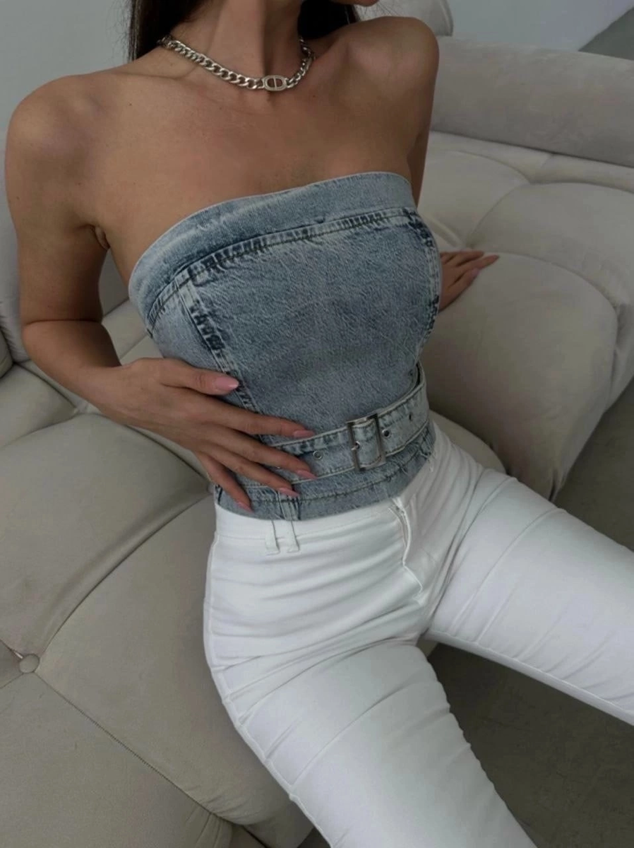 Джинсовый топ