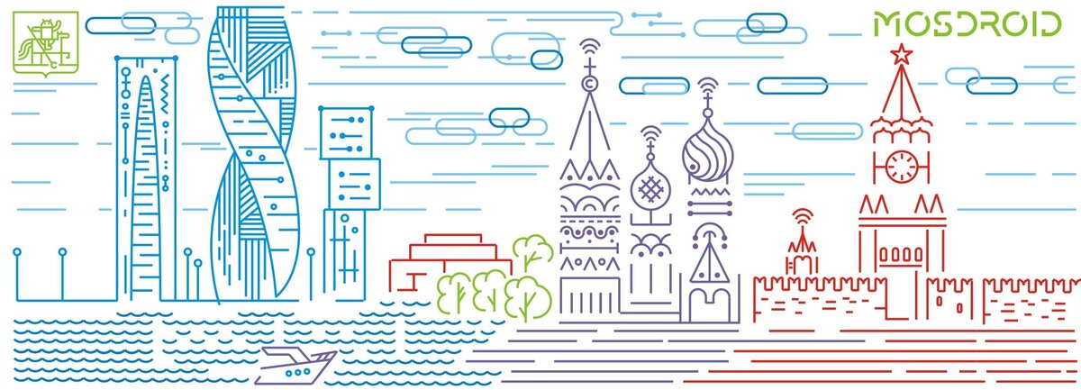 Фирменная графика Мосдроида.