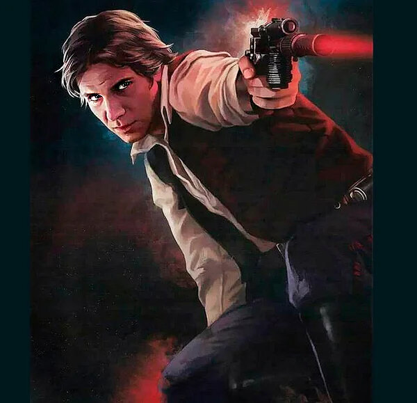 Харрисон Форд в образе Хана Соло. Фанарт. Источник i.pinimg.com