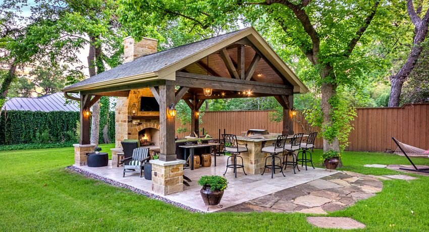 Патио для шашлычка 