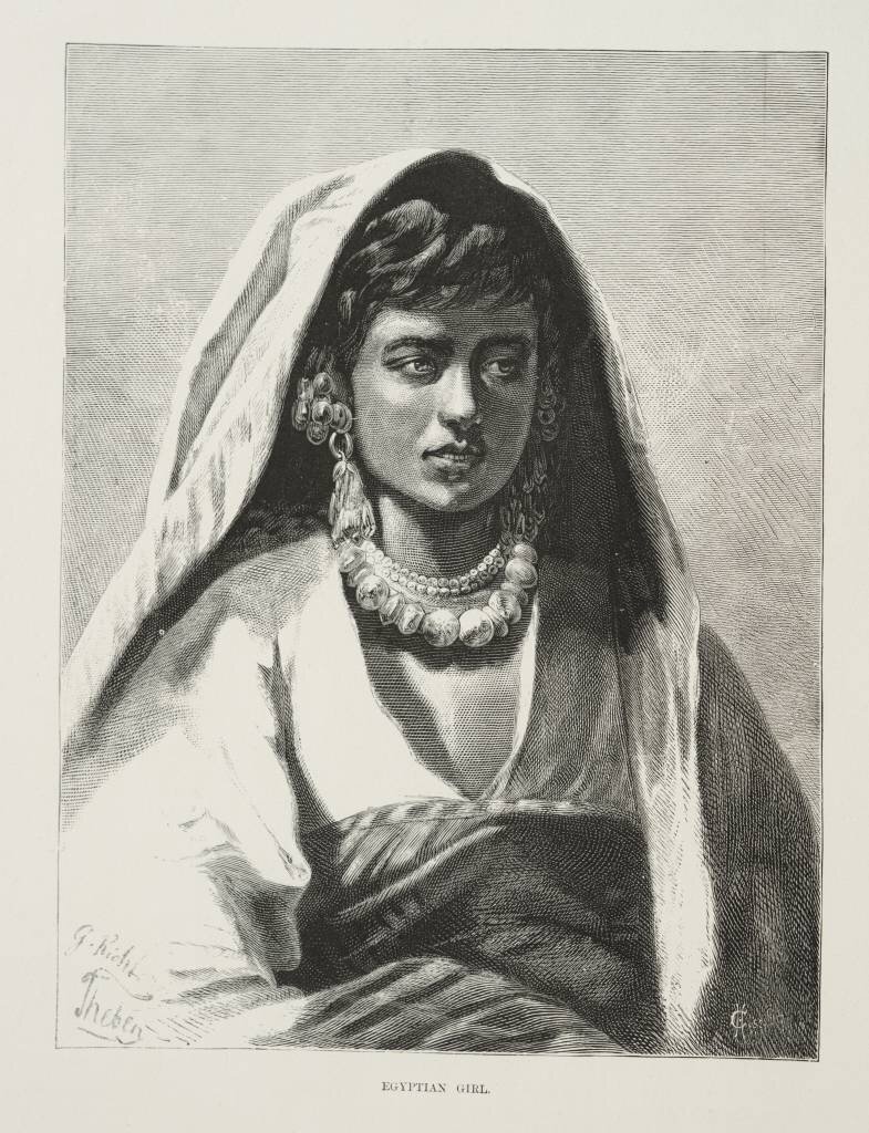 Египетская девушка. Картина Густава Рихтера, 1878 г. 