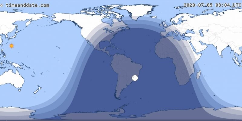 Лунное затмение 5 июля 2020 г.