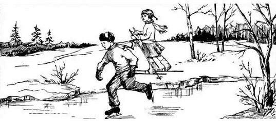 На картинке от детей спрятался заяц. Куда он спрятался? 