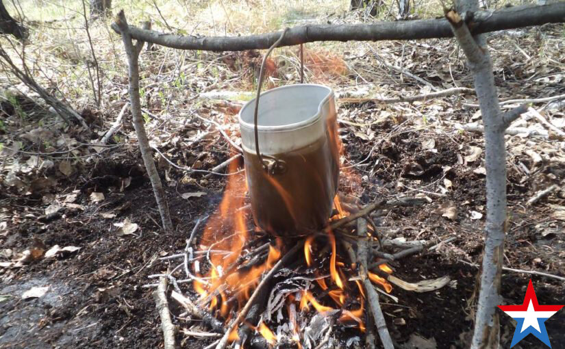 В котелке вода вскипала