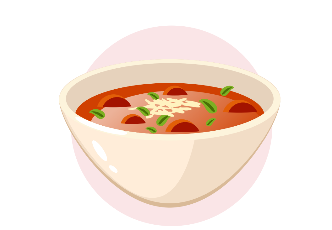 Куриный супчик с помидорами и сметаной