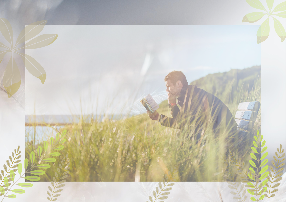 Человек нашел время почитать на природе, на свежем воздухе. И не говорите мне, что это постанова))