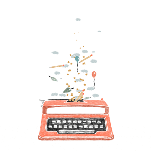 Pencil Typewriter GIF By Thoka Maer 