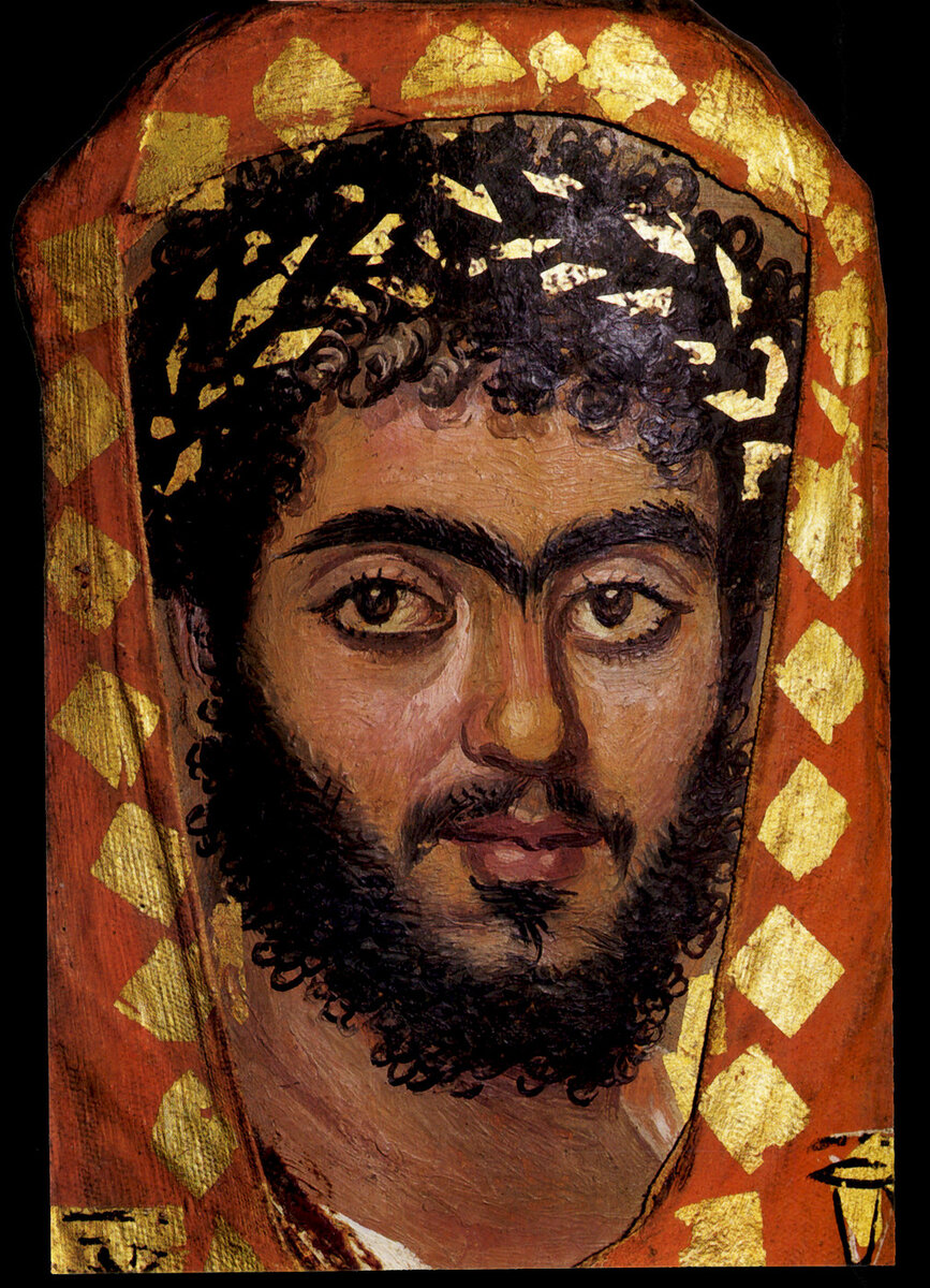 Погребальные портреты выполненные в период с I-IV вв. в Египте, своё название получили по месту их нахождения в 1887 году в Фаюме.  Они являются самыми древними образцами станковой портретной живописи.-2