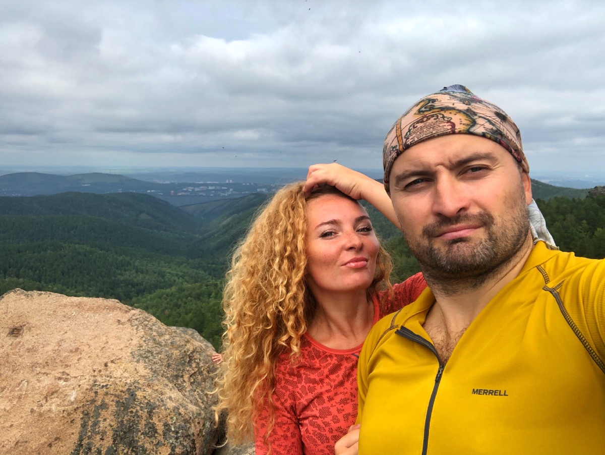 Довольный муж, вытащил на экстремальную прогулку!