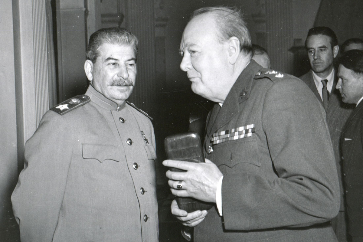 Сталин и Черчилль на Ялтинской конференции. Фото: 1945 г.