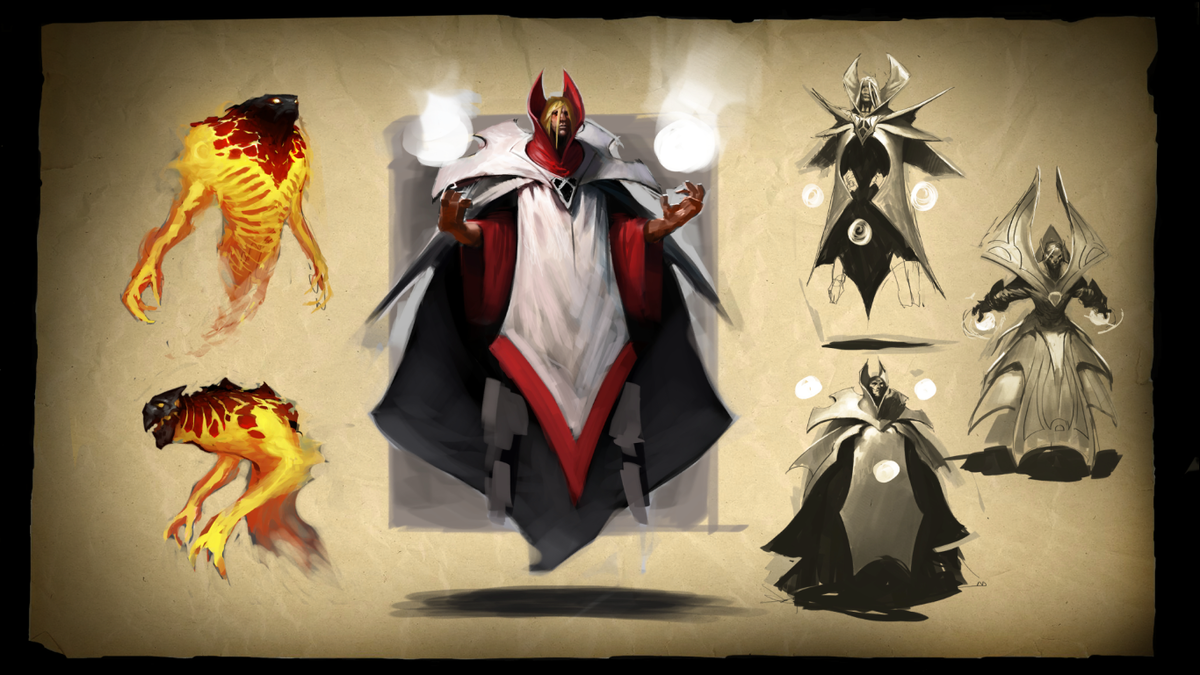 Ранний концепт-арт героя Invoker