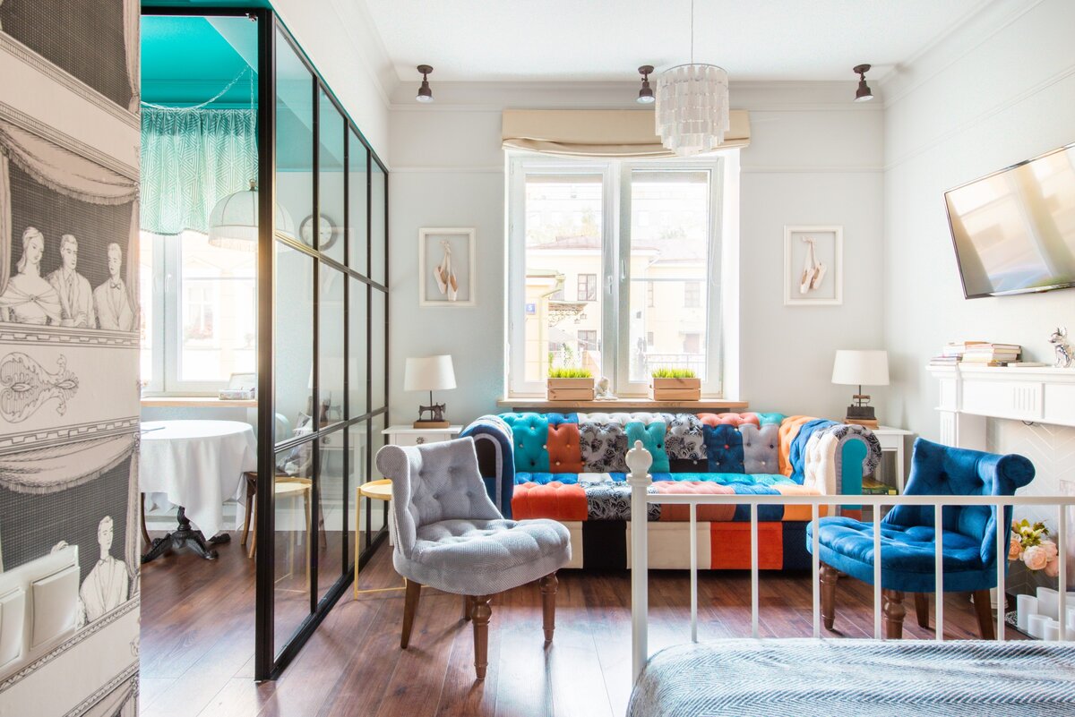 Балетная квартира для краткосрочной аренды. Фото Houzz