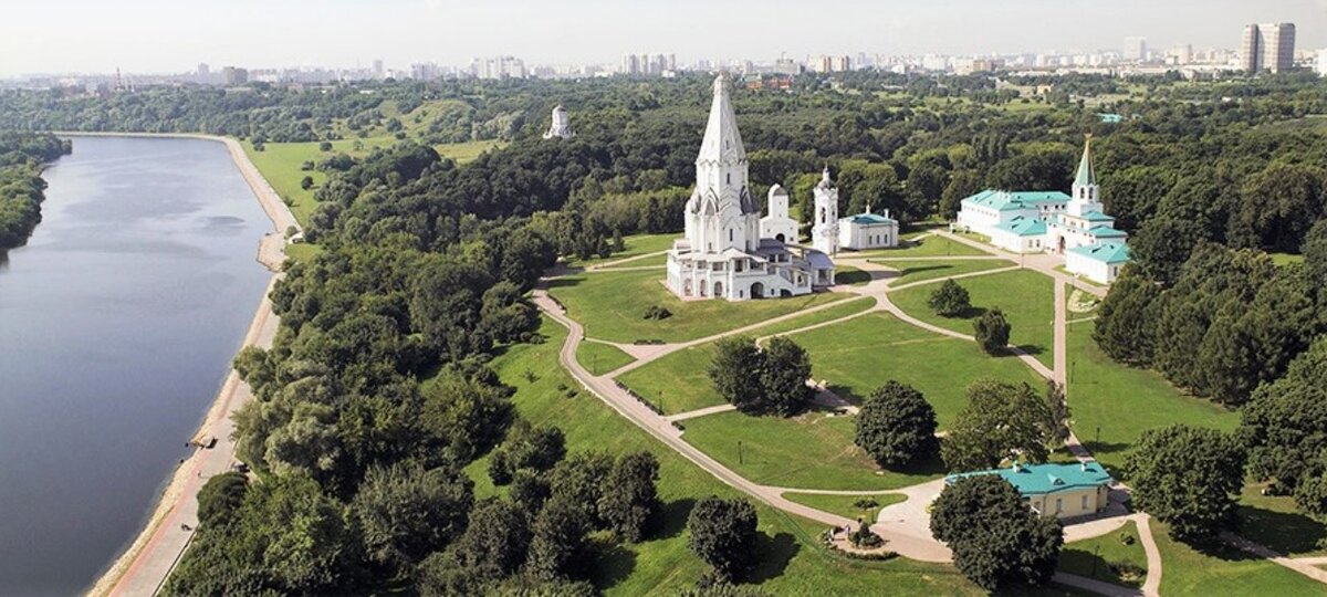 Коломенское. Вид с высоты птичьего полета.