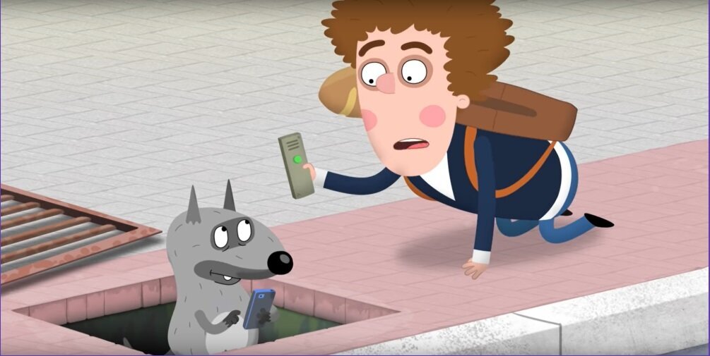 Кадр из мультфильма "Приключения Пети и Волка"