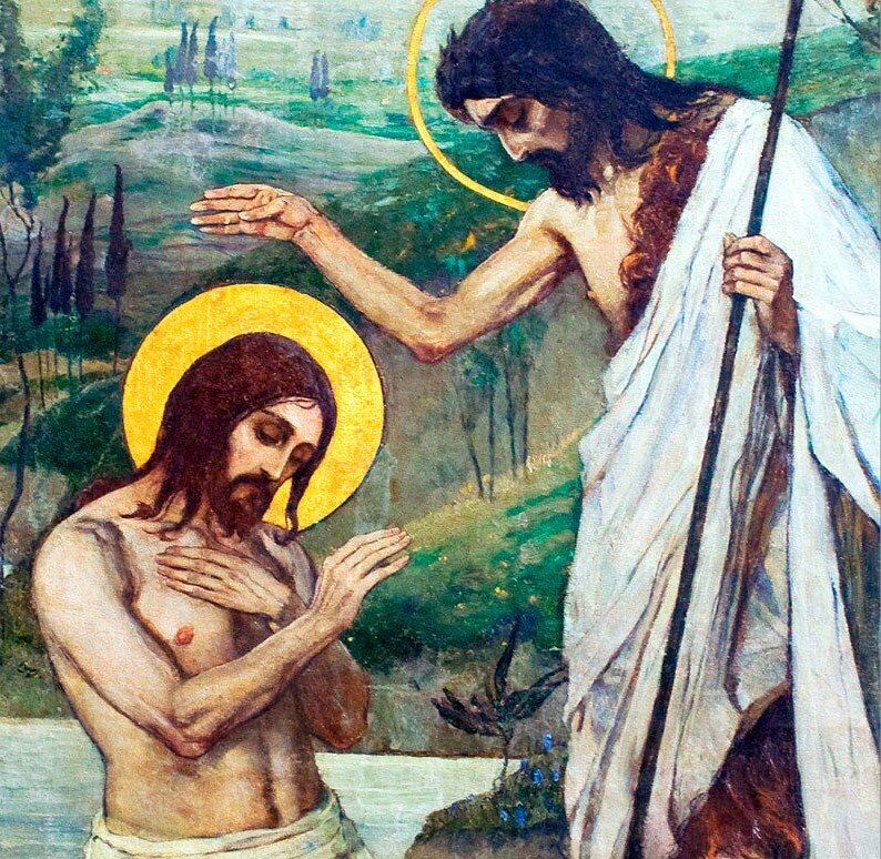 М. В. Нестеров. Крещение Господне (Богоявление). Изображение взято в открытых источниках.