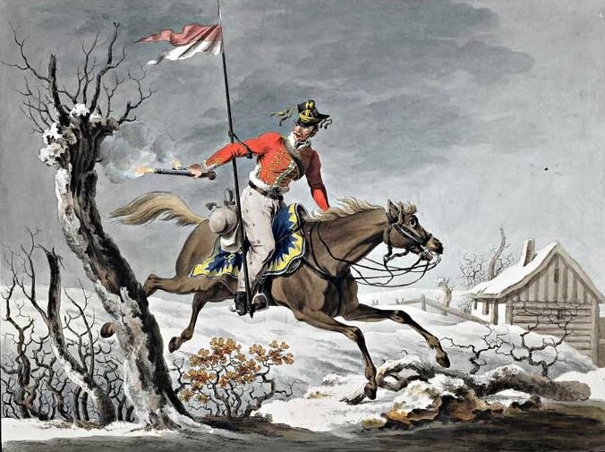 Белорусский гусар, 1814 (Раскрашенные гравюры Иоганна Каппи, частное собрание, Вена)