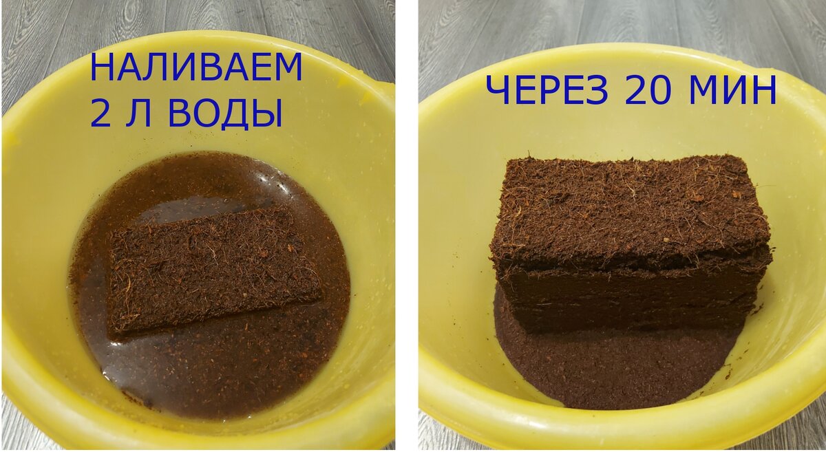 приготовление кокосового субстрата