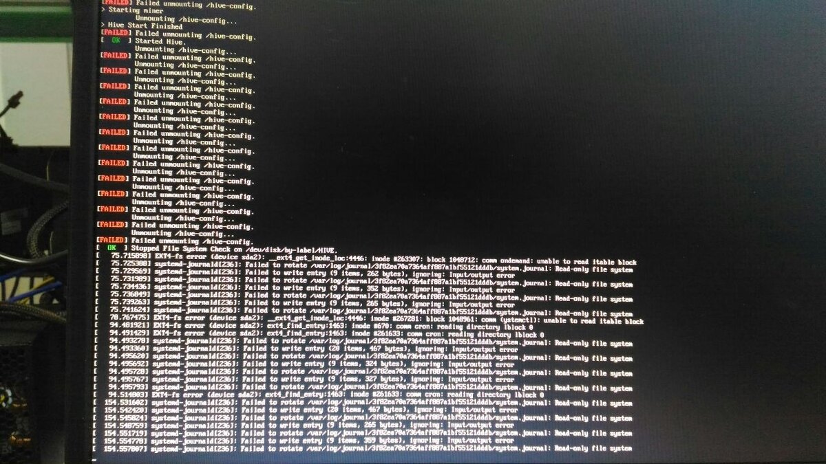 Failed to get configuration