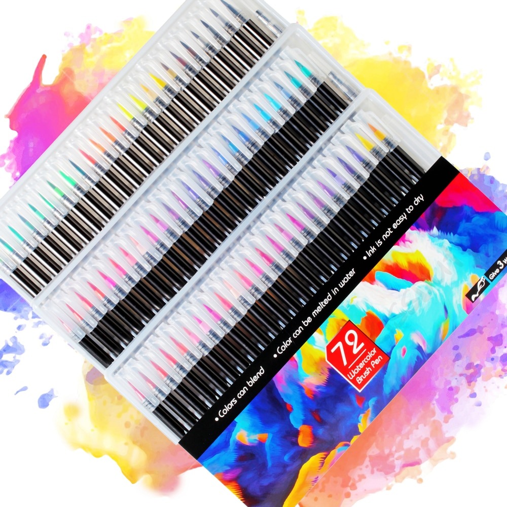 Yalong brush pens water color pen colors фломастеры