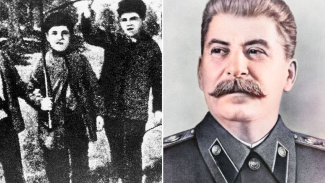 Сталин в возрасте 12 лет и будучи главой СССР