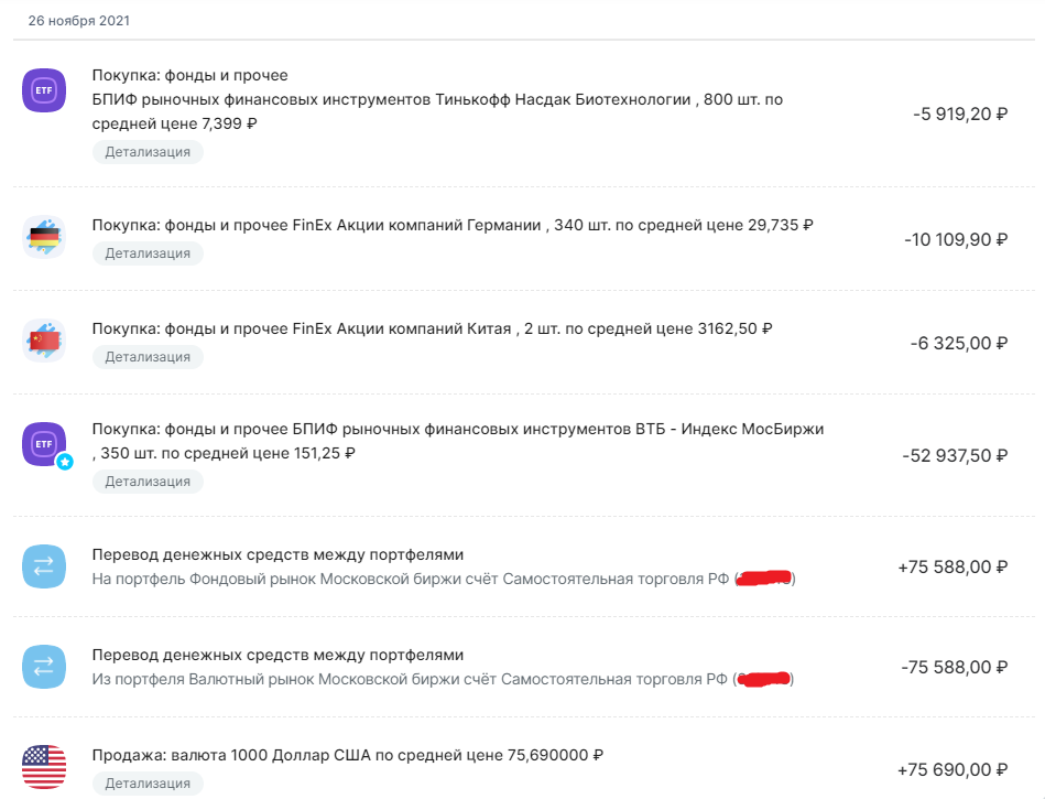 Скрин из личного кабинета