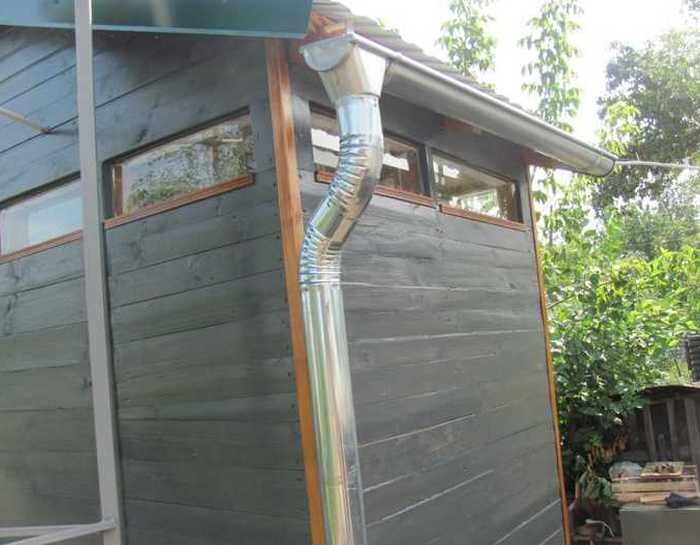 Душ-туалет для дачи деревянный своими руками