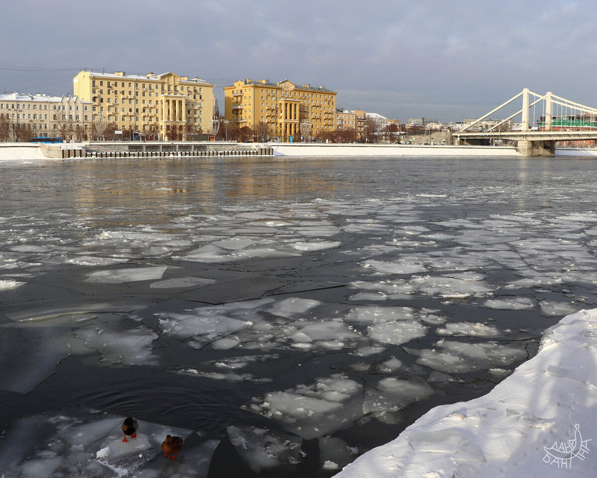 Кракелюр Москвы-реки