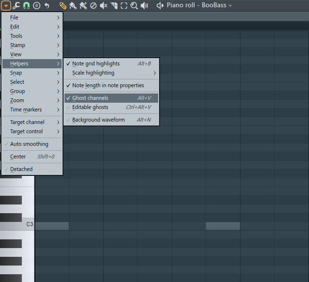 Партия бочки в соседнем инструменте степ-секвенсора