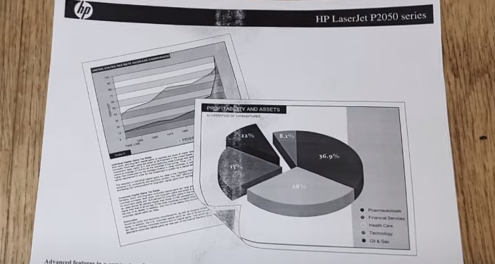 Распечатали и потерли пальцем изображение, видим дефект печати